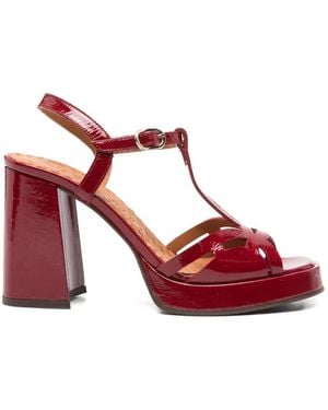 Chie Mihara T-Strap Platform Sandals - Red