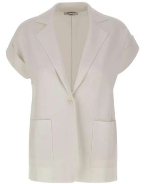 Kangra Short-Sleeved Tailored Waistcoat - White