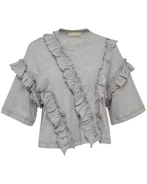 Ulla Johnson Sydney Ruffled T-Shirt - Grey