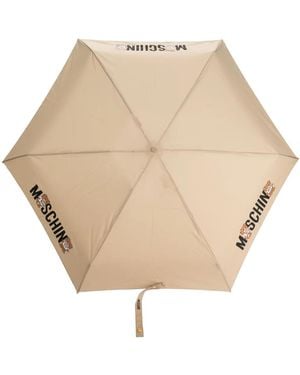 Moschino Teddy Bear-Print Umbrella - Natural
