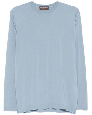 FILIPPO DE LAURENTIIS Crewneck Panelled T-Shirt - Blue