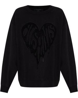 AllSaints Heart-Embellished Sweatshirt - Black