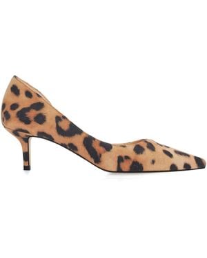 SMILING SHOES Meilin Leopard-Print Suede Pumps - Brown