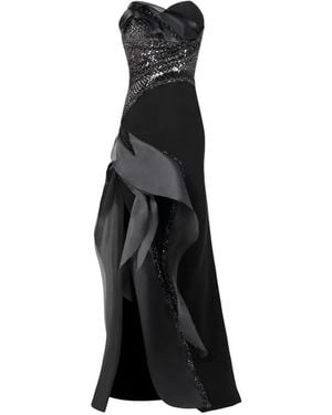 Gaby Charbachy Robe-Bustier À Sequins - Black