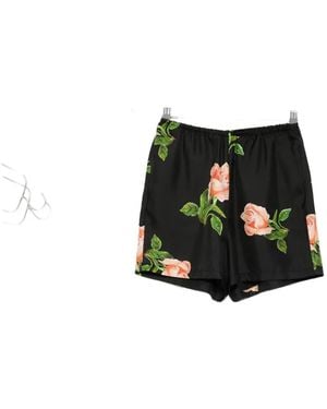 Nanushka Shorts Anish Con Stampa - Nero