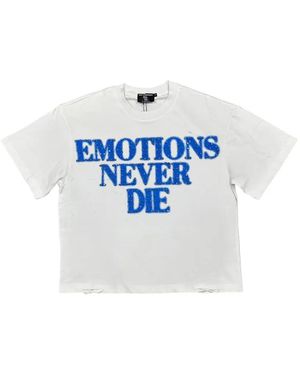 Mixed Emotions End ラインストーン Tシャツ - ブルー