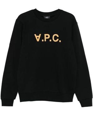A.P.C. Sweatshirt mit Logo-Stickerei - Schwarz