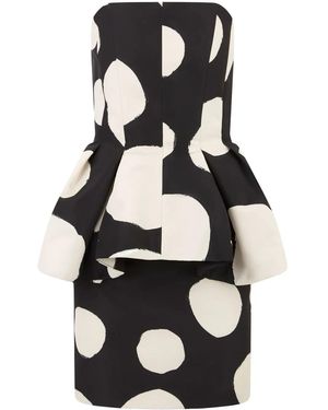 Nina Ricci Peplum-Waist Mini Dress - Black