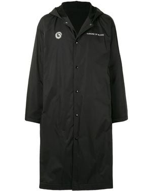 Undercover Graphic-Print Hooded Parka - Black
