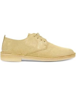Clarks Desert London Suede Shoes - Natural