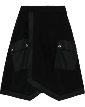 3.1 Phillip Lim アシンメトリー スカート - ブラック