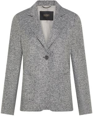 Seventy Mélange Single-Breasted Blazer - Grey