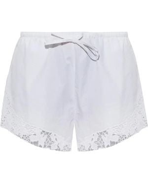 ROTATE BIRGER CHRISTENSEN Drawstring Shorts Bright - White