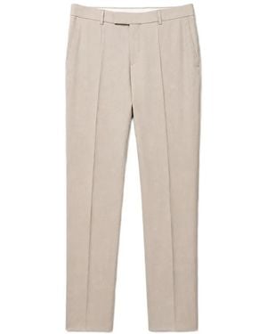 BOSS Genius Pressed-Crease Tailored Pants - Natural