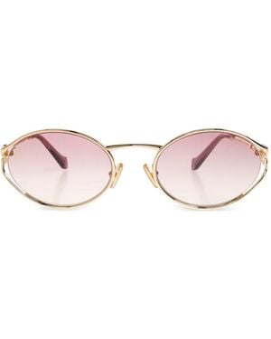 Miu Miu Gafas De Sol Con Placa Del Logo - Rosa
