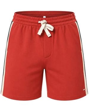 ARMANI EXCHANGE Side-Stripe Drawstring Shorts - Red