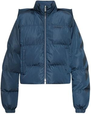 Off-White c/o Virgil Abloh Arrow-Print Padded Jacket - Blue