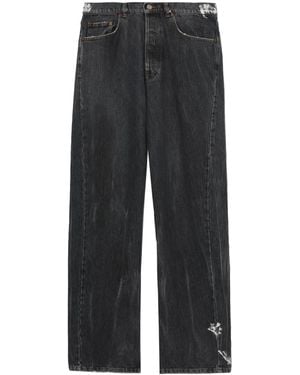 Magliano Distressed Straight-Leg Jeans - Grey