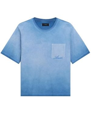 Amiri Faded Pocket T-Shirt - Blue