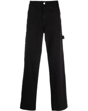 AWAKE NY Jeans Dritti Con Ricamo - Nero