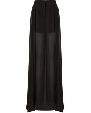 Alberta Ferretti Semi-Sheer Trousers - Black