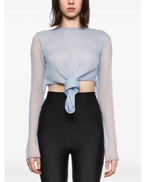 Atu Body Couture Haut À Détail De Nœud - Gris