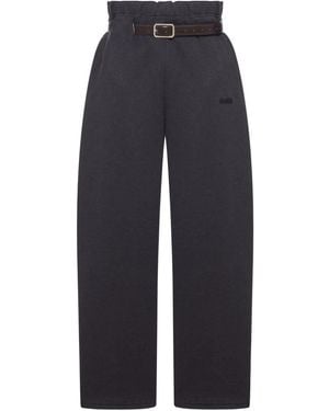 Magliano Belted Cotton Pants - Blue