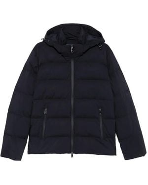 Paul & Shark Hooded Quilted Jacket - Blue