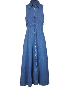 Veronica Beard Denim Maxi Dress - Blue