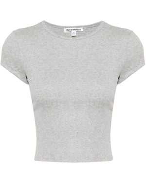 Reformation Muse Organic-Cotton T-Shirt - Grey