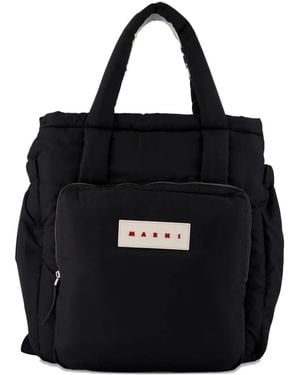 Marni Puff East/west バックパック - ブラック