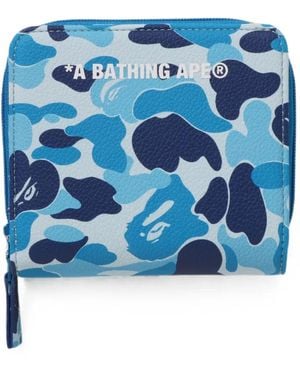 A Bathing Ape Cartera Abc Camo - Azul
