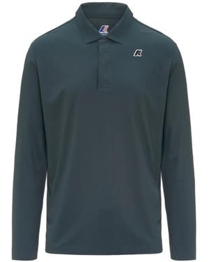 K-Way Cleek Long-Sleeved Polo Shirt - Blue