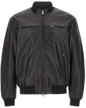 Peuterey Giacca Biker Con Nappa - Nero