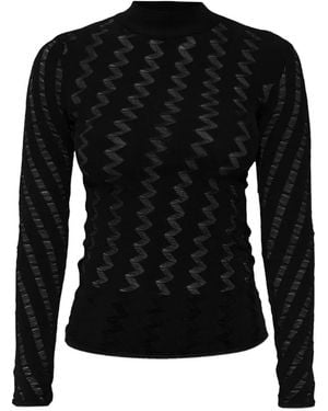 IRO Jersey Aliona con motivo en zigzag - Negro