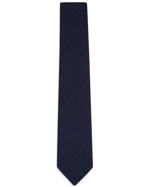Paolo Albizzati Striped-Pattern Tie - Blue