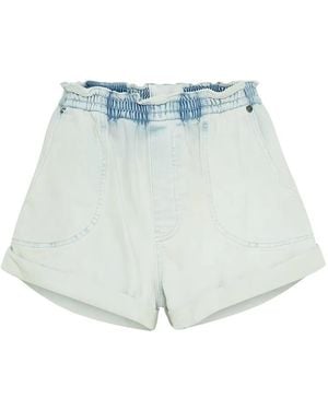 One Teaspoon Hunters Elastische Boyfriend Shorts - Blauw