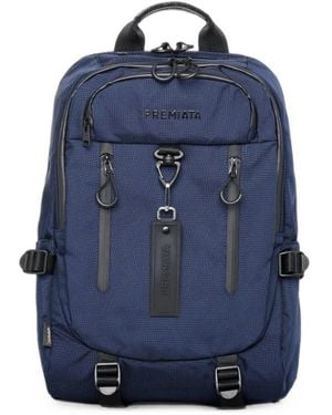 Premiata Ventura Double-Layer Padded Backpack - Blue