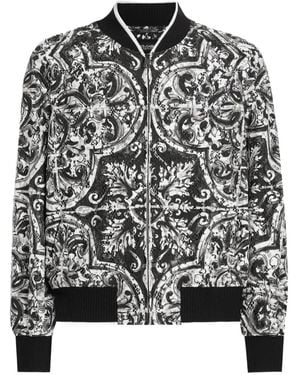 Dolce & Gabbana Chaqueta bómber de seda - Negro