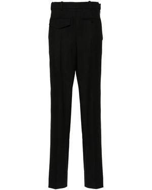 Victoria Beckham Twill Tapered Trousers - Black