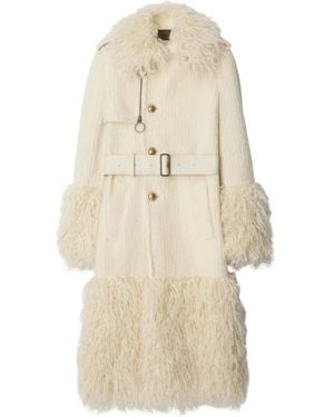 Burberry コーデュロイ トレンチコート - ナチュラル