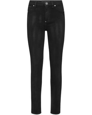 Philipp Plein Vaqueros De Algodón Stretch - Negro