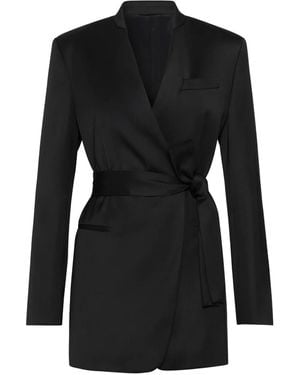 Brunello Cucinelli ベルテッド ラップジャケット - ブラック