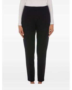 Le Tricot Perugia Hose mit Bügelfalten an der Seite - Schwarz
