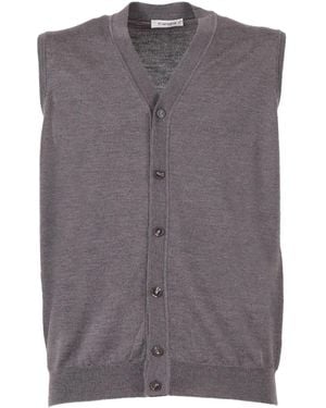 Kangra Knitted Wool Vest - Grey