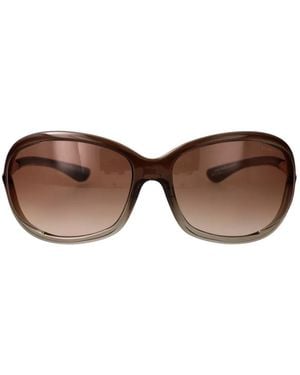 Tom Ford Jennifer Oval-Frame Sunglasses - Brown