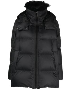 Yves Salomon Hooded Padded Jacket - Black