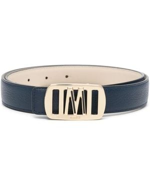 Moorer Hepsie Leather Belt - Blue