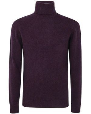 Nuur Klassischer Rollkragenpullover - Lila