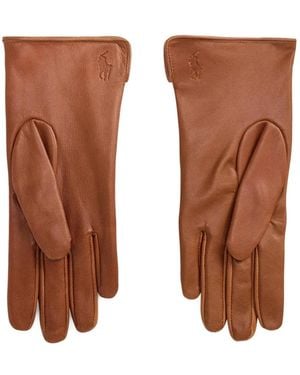 Polo Ralph Lauren Guantes Texturizados Con Estampado De Vaca - Marrón
